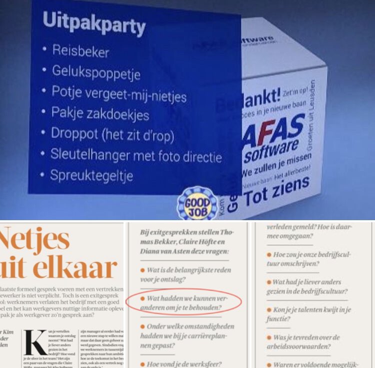 aaltjevincent's tweet photo. Laat jij het achterste van je tong zien als je ontslag neemt? Of niet? Ooit een ‘exitgesprek’ gesprek gevoerd? Ik niet. Jij wel? 

Lees meer, ook over hoe @AFAS het aanpakt en de 12 vragen die je als werkgever kunt stellen in het @FD_Nieuws 
https://t.co/1fNQx09fyN https://t.co/S8ADVv8XOL