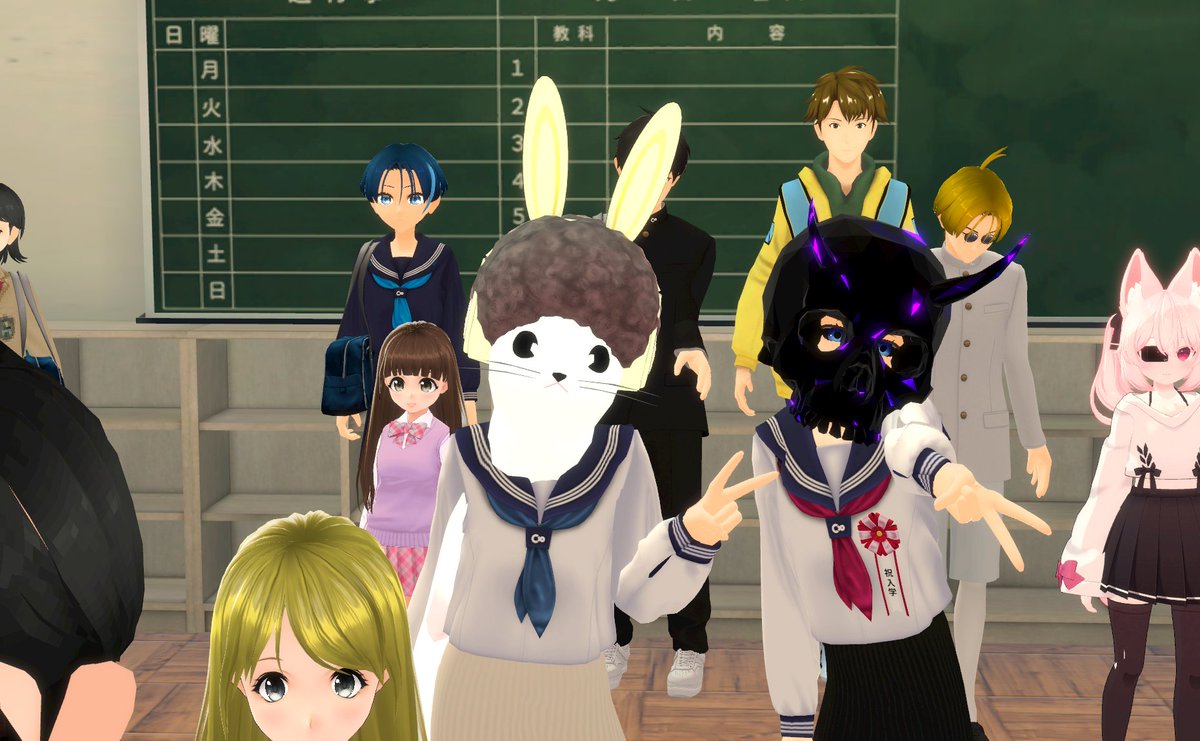 ca_poteto's tweet photo. 1組になりましたオコジョ=ラビ子です!
入学式も楽しかったー!
【第二部】CLUSTER学園へ行こう!2023<入学編> https://t.co/lwtXNeHGko #アバターの日 #アバターメイカー #CCCnight #cluster https://t.co/11qlLf6JOz