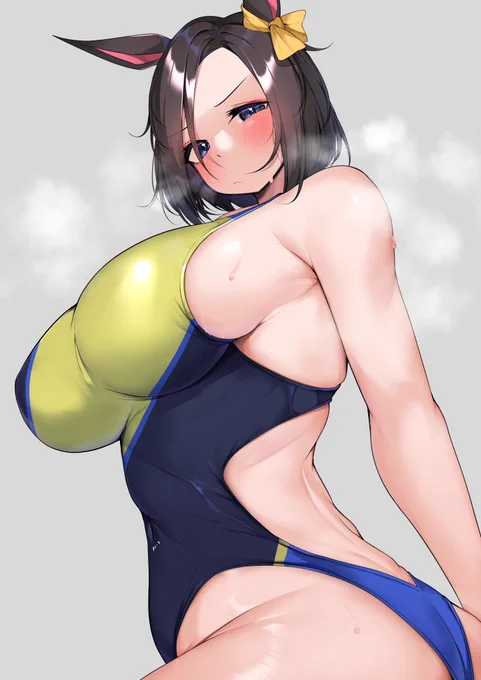 #ウマ娘 skebで描きましたエアグルーヴver競泳水着です～ご依頼ありがとうございました～!! 