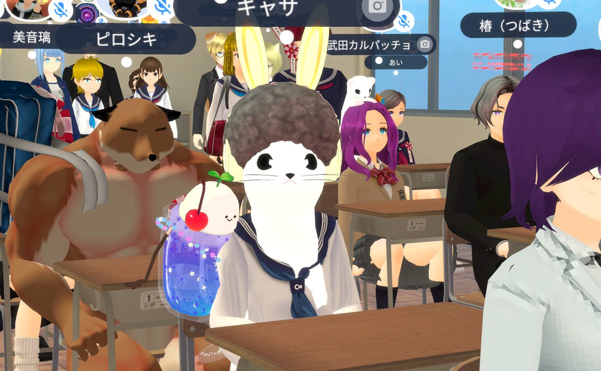 ca_poteto's tweet photo. 1組になりましたオコジョ=ラビ子です!
入学式も楽しかったー!
【第二部】CLUSTER学園へ行こう!2023<入学編> https://t.co/lwtXNeHGko #アバターの日 #アバターメイカー #CCCnight #cluster https://t.co/11qlLf6JOz