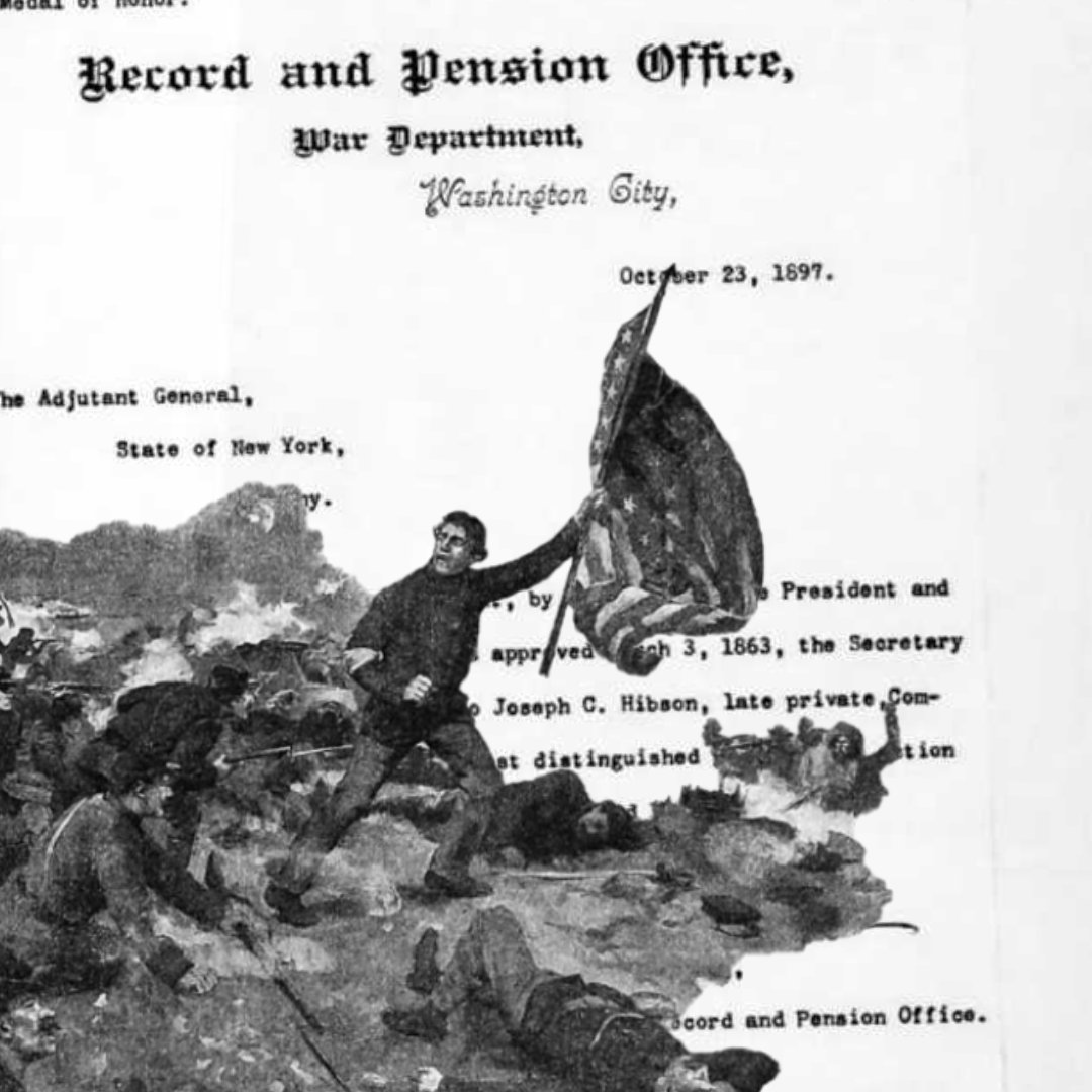 Did you know today is National Medal of Honor Day? The day commemorates the over 3,500 U.S. soldiers awarded their nation’s highest military decoration. Joseph Hibson, 48th New York, earned the Medal of Honor when he was only twenty years old in the attack on Battery Wagner.