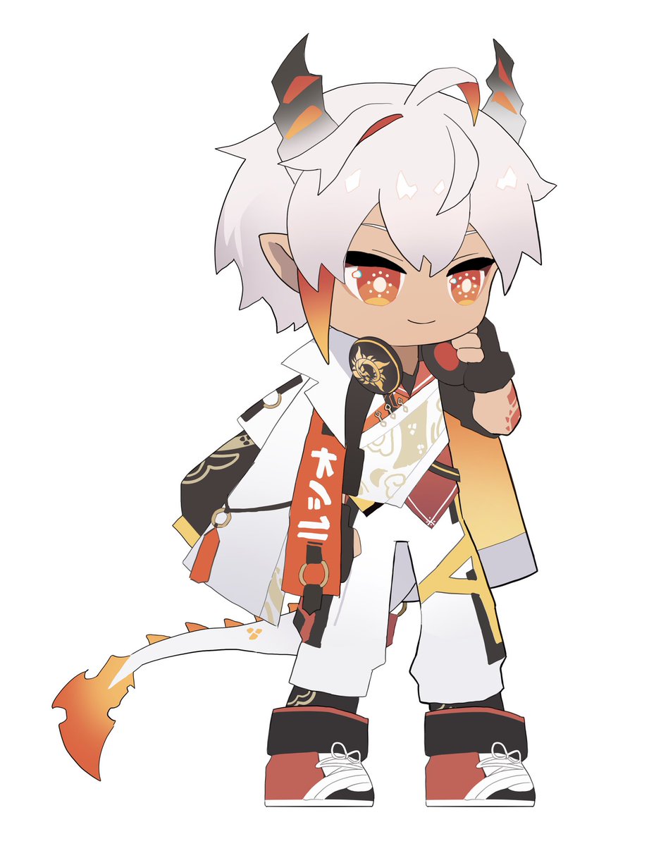 「Arknights style chibi for  !.Dragon sibl」|MilkTeaのイラスト