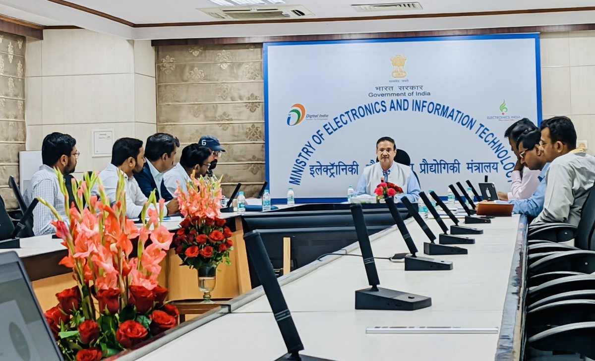 GoI_MeitY's tweet photo. Mission Digital India #Bhashini conducted a stakeholder consultation meeting today with #Startups, Industry, Academia and Associations and Central/State Governments and show cased #Bhashini and #Anuvaad Web Service (https://t.co/gGBjkyizod) https://t.co/ERvYOFOZgv