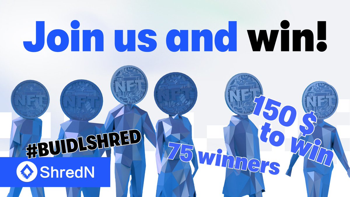 ShredN (@shrednprotocol) on Twitter photo ⚡️THE #BUIDLSHRED MOVEMENT - 1⚡️
Join our movement of innovative solution building for a chance to share a prize pool of 150 USDT for 75 participants.
Required:
🏮Visit our website: shredn.io/#/index 
🏮Follow Twitter <a href="/ShredNProtocol/">ShredN</a> 
🏮Comment #BUIDLSHRED 
#giveaway ⚡️THE #BUIDLSHRED MOVEMENT - 1⚡️
Join our movement of innovative solution building for a chance to share a prize pool of 150 USDT for 75 participants.
Required:
🏮Visit our website: shredn.io/#/index 
🏮Follow Twitter <a href="/ShredNProtocol/">ShredN</a> 
🏮Comment #BUIDLSHRED 
#giveaway