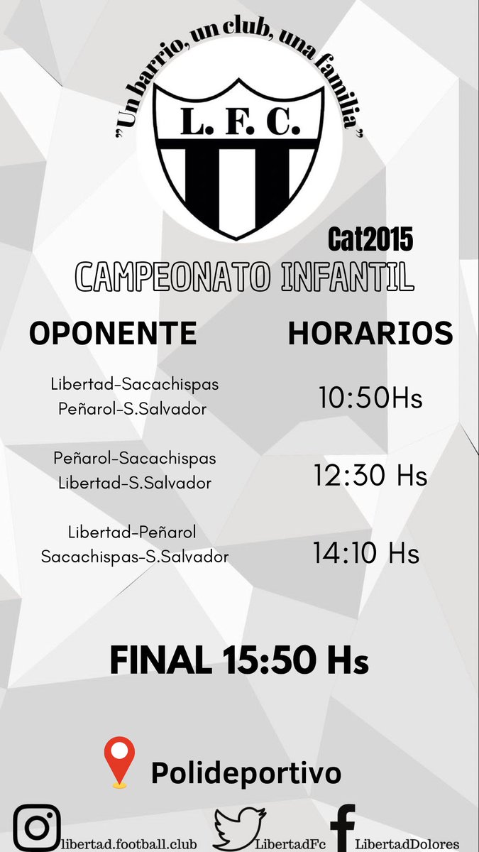 ⚽️CAMPEONATO INFANTIL DE BABY FÚTBOL ⚽️

Los esperamos a todos mañana

DOMINGO 26/03 

Categorías 2014-2015

“Ninguno de nosotros es tan bueno como todos nosotros juntos”
