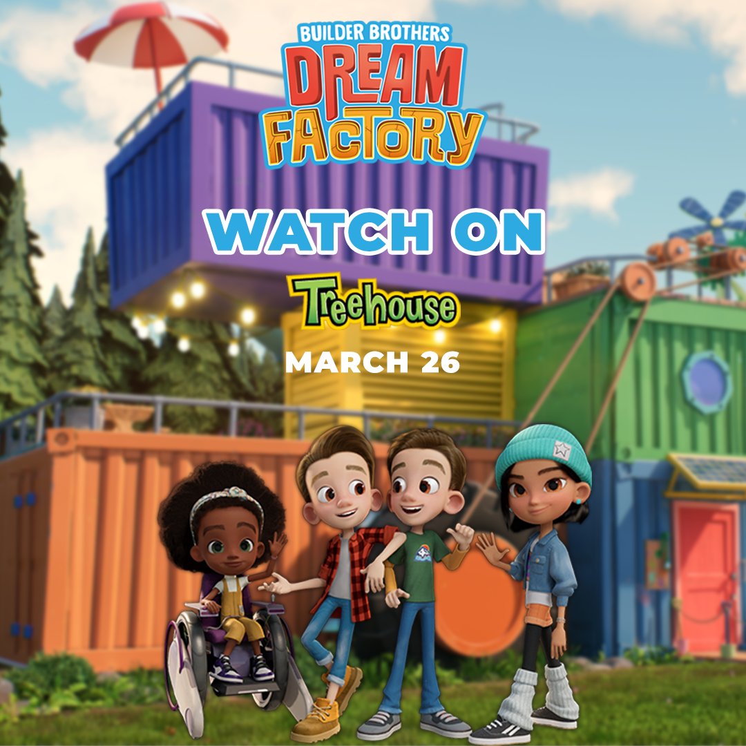 sbentertainment's tweet photo. Hey, Canada! Get ready to Gear Up and Get It Done! with Drew and Jonathan in the new show #BuilderBrothersDreamFactory! It premieres SUNDAY at 9:40am ET on @TreehouseTV and @stacktv. 🛠️  We can't wait for you to see this show. 😍 https://t.co/NIDsDUejOg