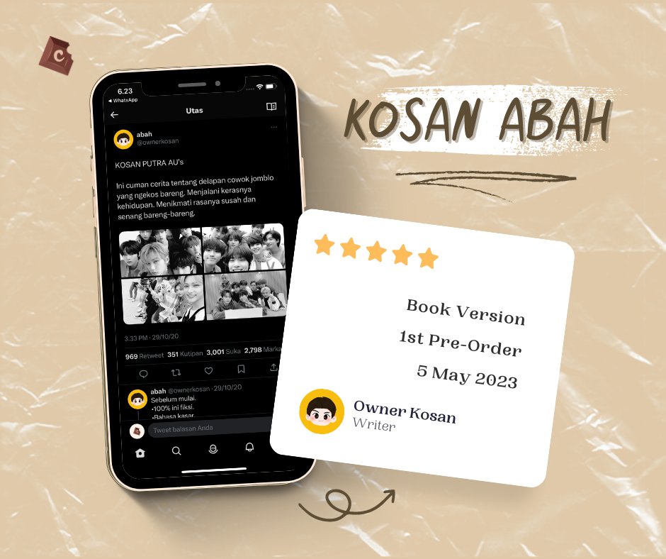 [ COMING SOON • KOSAN ABAH BY <a href="/ownerkosan/">BAH</a> ]

🗓️ 1st Pre-Order ; 5 Mei 2023

Siapa yang tidak sabar? 🥳