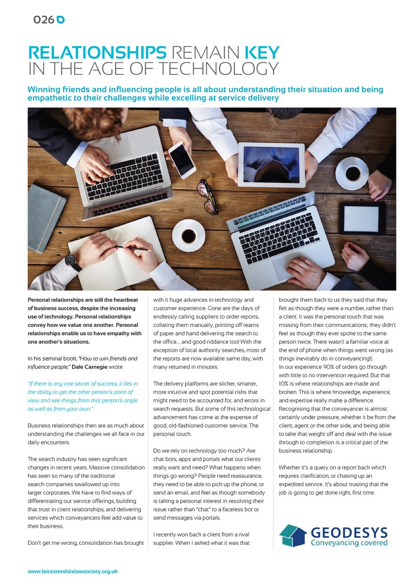 LLSbulletin's tweet photo. Leicestershire Law Society Winter 2022/23
Relationships remain key in the age of technology @LeicsLawSociety @geodesys 
https://t.co/3ze1nB4A2w https://t.co/oWFSUbVNQK
