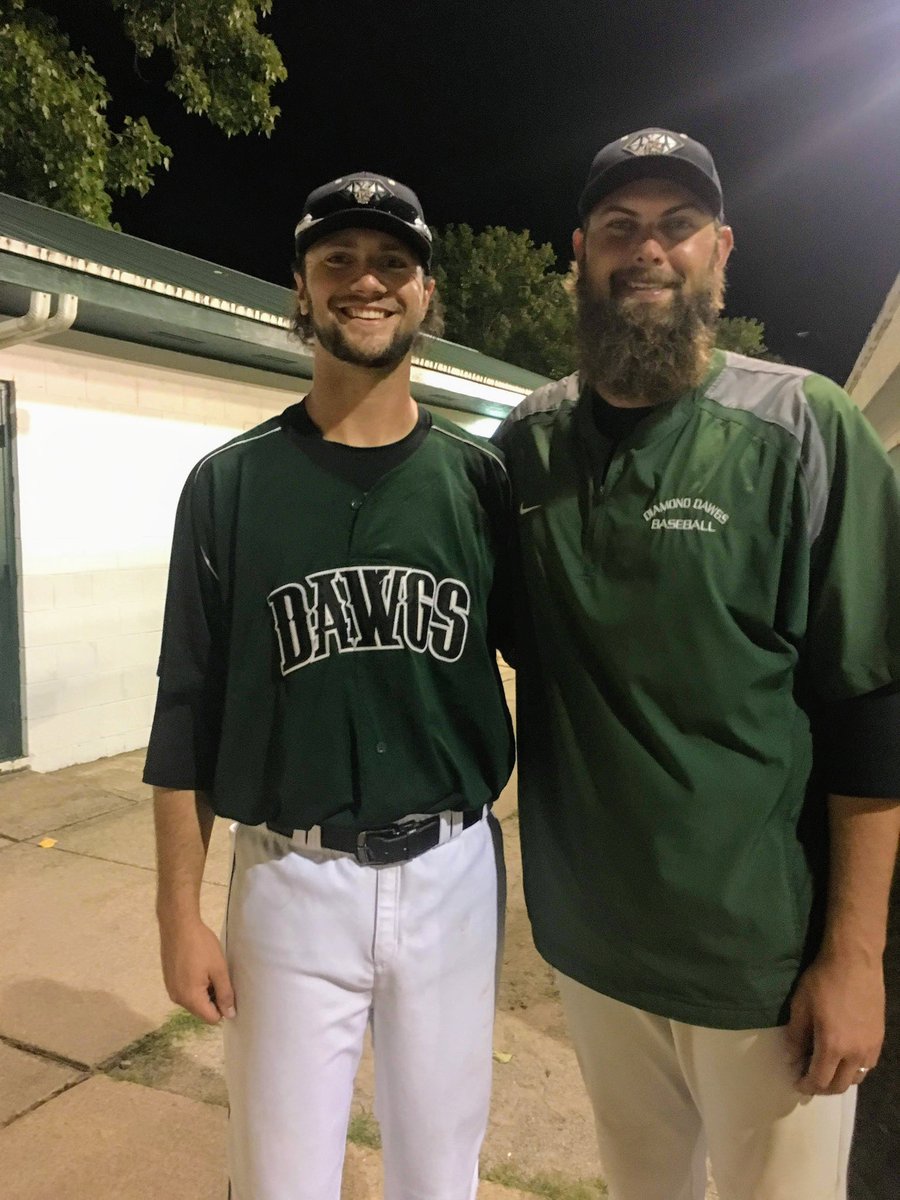 It's not everyday that ourformer players and coaches are reunited in <a href="/MLB/">MLB</a> ! 

<a href="/BlakeANation/">Blake A. Nation</a> (head coach) and <a href="/ZacharyVennaro/">Zach</a> (closer) led the <a href="/MVDiamondDawgs/">DiamondDawgsBaseball</a> to two  Championships (2015 and 2017) and are now part of the Milwaukee Brewers organization!