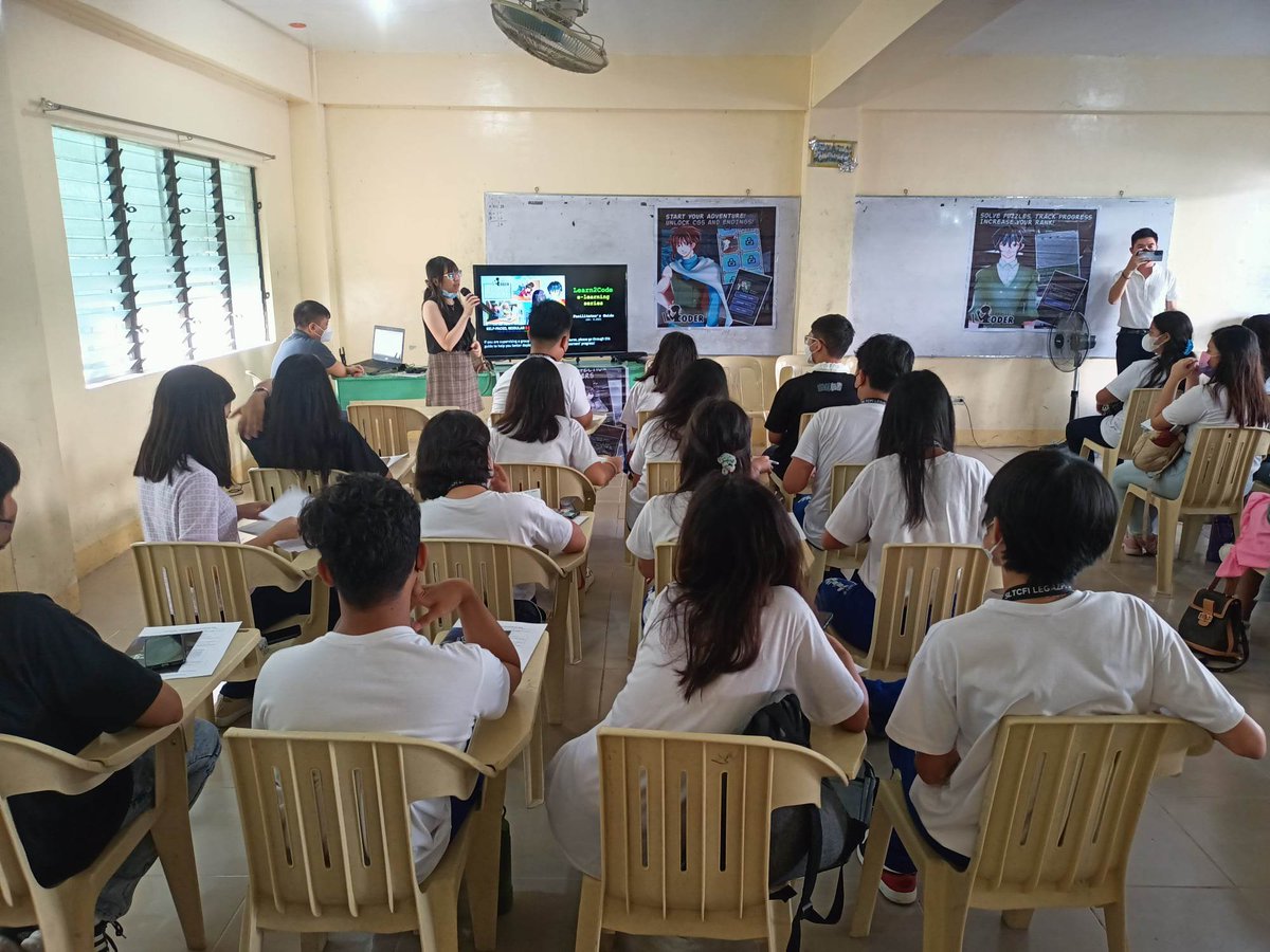 FreiSangil's tweet image. #Learn2Code! MOA Signing w/ SLTCFI & Oro Site HS, a partnership to bring gamified coding to students for FREE! This will also kick-start their journey to more advanced modules like #robotics, #datascience, and more! Girls are given priority for this run! :)
#python #coding