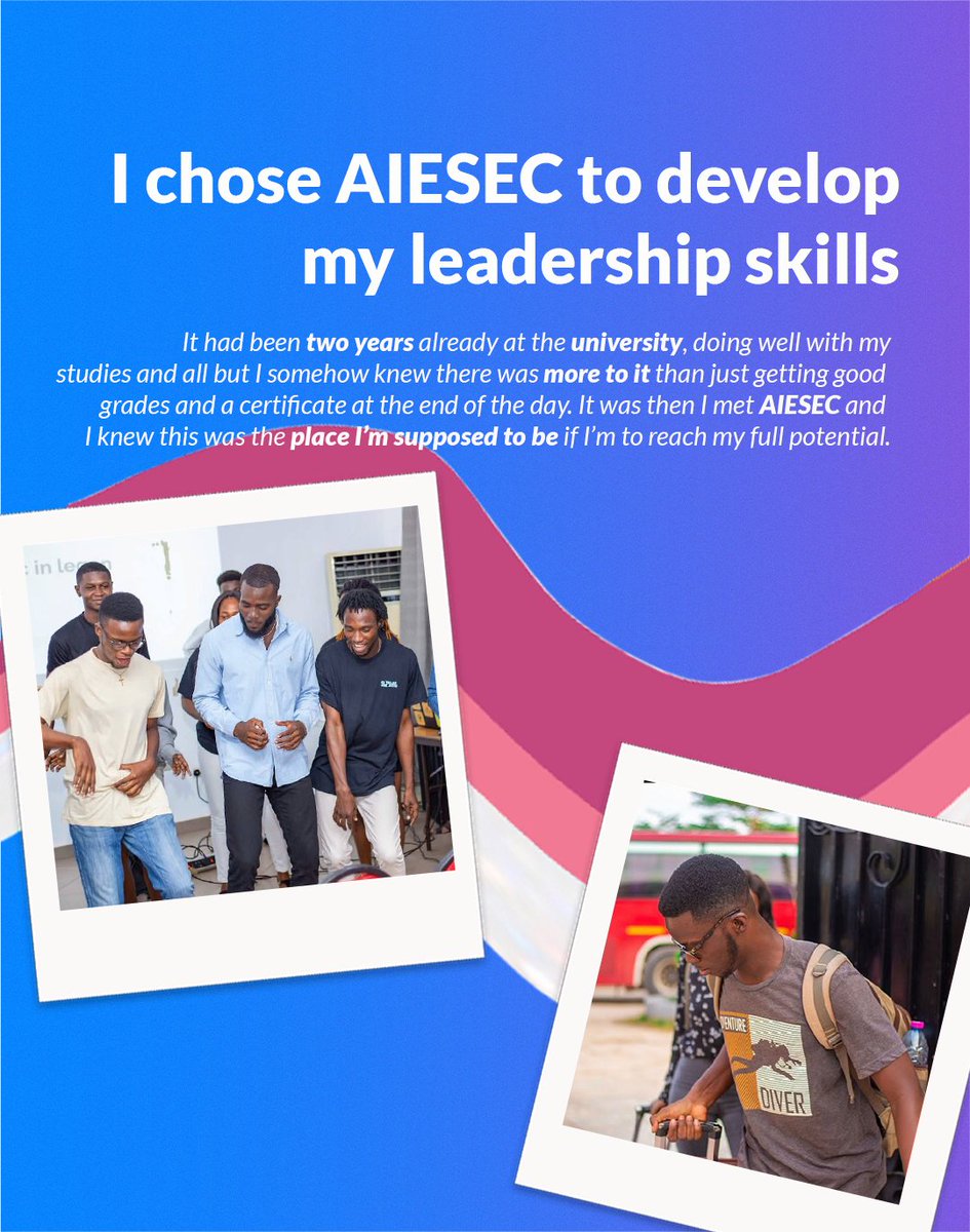 aiesecinghana's tweet photo. Today we share Ekow Hardings journey #withaiesec. What will your journey look like? Develop yourself with AIESEC
Sign up now! Link in Bio
#joinaiesec #developwithaiesec https://t.co/yudnqCN1PO