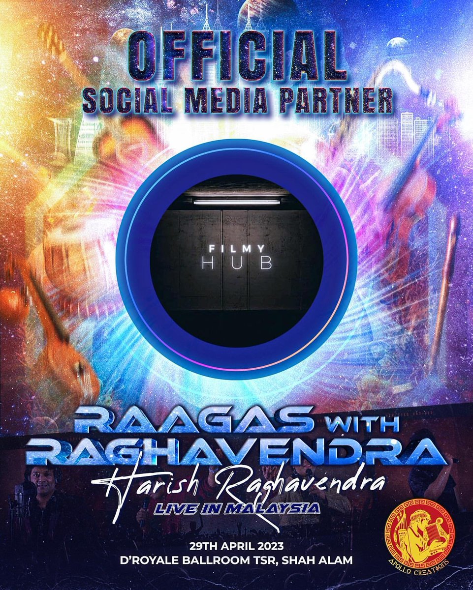 FilmyHub_'s tweet photo. We ( Filmy Hub ) are Official Media Partner for #HarishRaghavendra Live In Malaysia.

Thank you for this opportunity #ApolloCreations and thrilled to be a part of this concert! #RaagasWithRaghavendra 

#FilmyHub #collaboration https://t.co/RCh2pExDwq