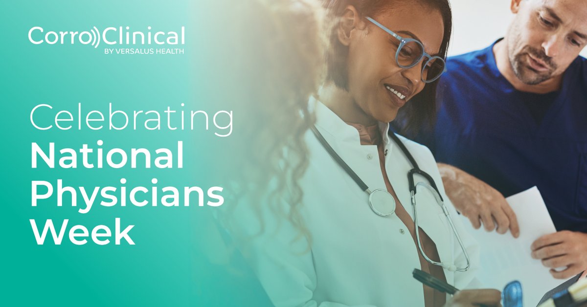 VersalusHealth's tweet photo. It’s National Physicians Week! As a physician-led company, we’re celebrating our teams of dedicated physicians who significantly improve our well-being, each and every day. Thank you for being our everyday heros! #CorroHealth #physiciansweek #healthcare #physicianled #welovedrs https://t.co/UF4J8VCUkC