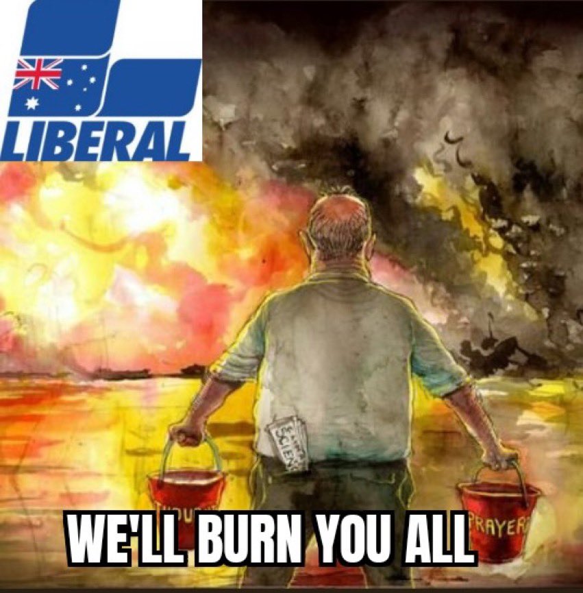 Liberal, We’ll burn you all.
Congratulations #ScottyTheFukwit you have burnt the liberal party to the ground in every mainland state. I’m ecstatic that you can keep that flame burning.
#ScottyThePyro