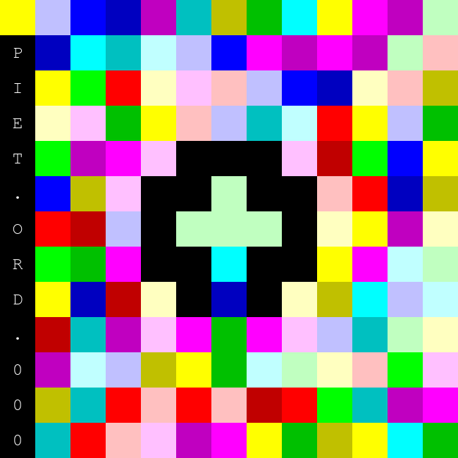 PortalOrdinal's tweet photo. Piet is a programming language that looks like images. Piet-ord inscriptions print 'Hello World'! What a great way to get into the world of Bitcoin 🚀 #bitcoin https://t.co/DwFTiAAJl0