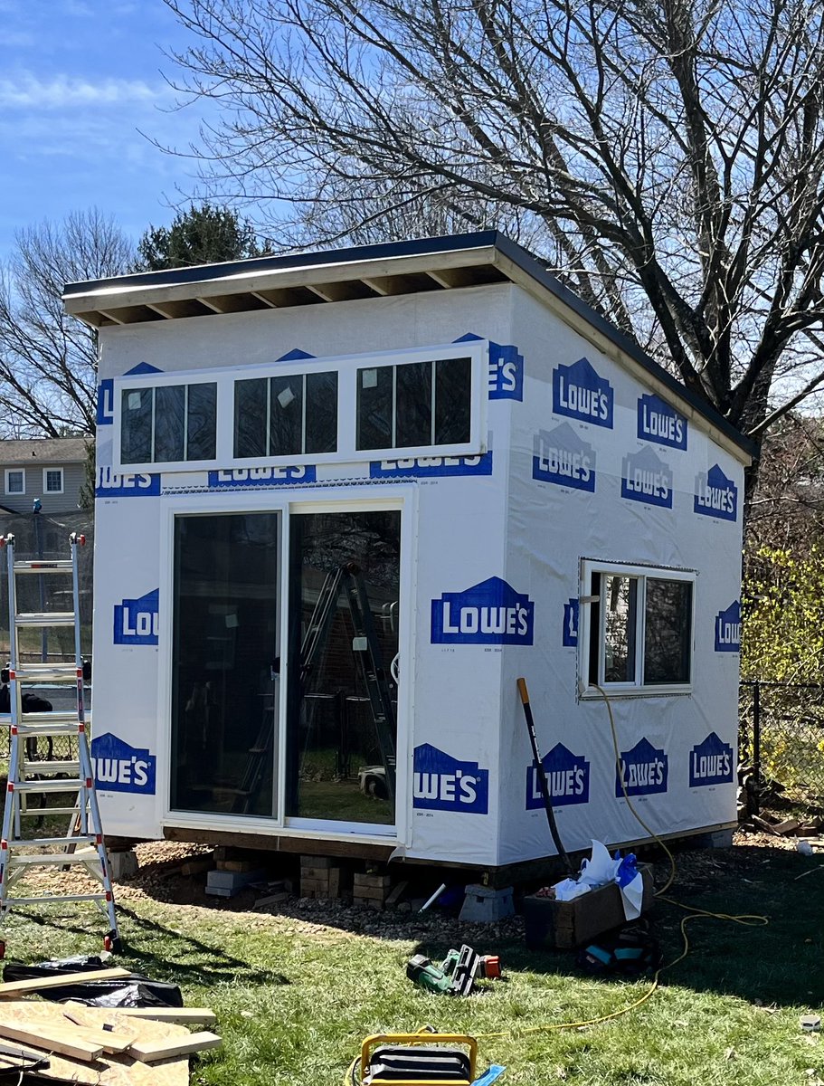 jeremybasham's tweet photo. A sneak peek at the future studio! Can’t wait to show you the before and after shots.
#remotework #backyardoffice https://t.co/6PJNCr4ZSd
