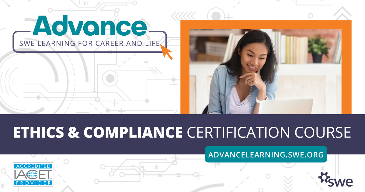 SWEtalk's tweet photo. Earn an Ethics & Compliance Certificate by completing this 5-module ALC course designed to provide guidance on ethical issues and mandated regulations pertaining to workplace conduct and anti-corruption: https://t.co/fqfclR0wPO
#SWELearning #SWEALC #Ethics #AdvanceLearningCenter https://t.co/L2HSlIYLi6