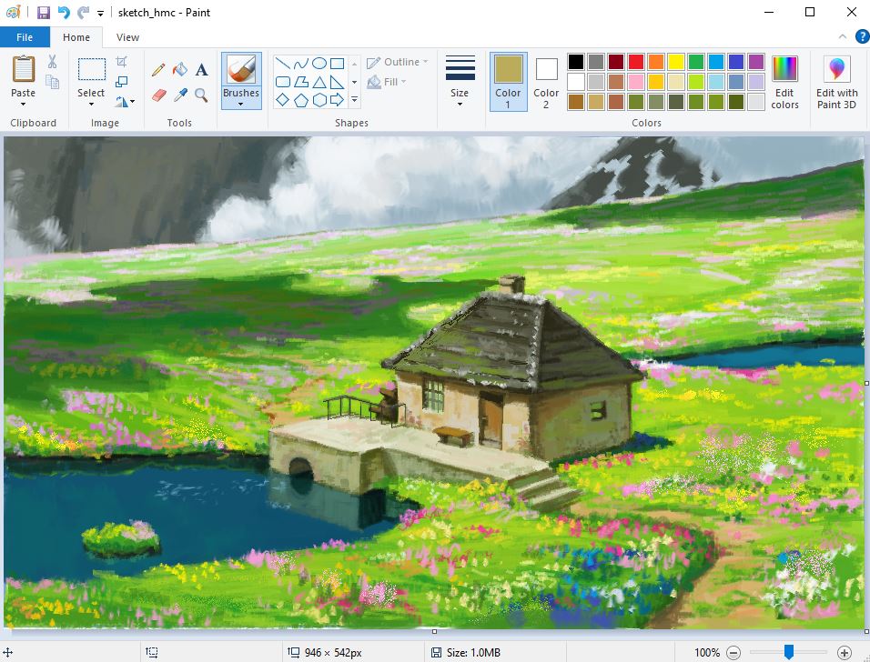 howls moving castle in ms paint