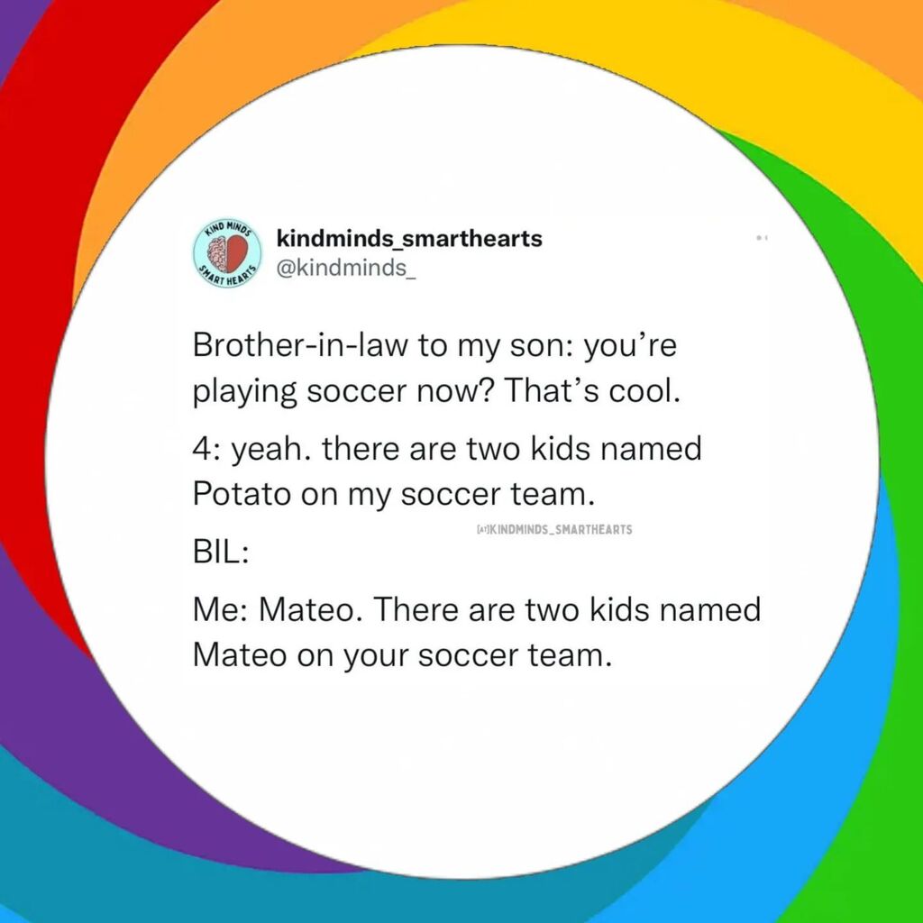 Potato-Mateo! 🤪😂 SWIPE to that last one to see why we everyone loooooves @kindminds_smarthearts, and then give her a FOLLOW as she absolutely amazing parent advice!!!😍👏💯
.
.
.
.
.
.
#momstofollow #lovebeingamommy #funnymommy #funnymomreels #paren… instagr.am/p/CqNoPlGOT9b/