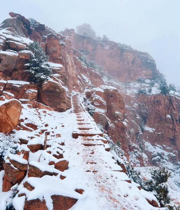 Grand Canyon when it's snowing 