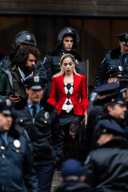 ladygaganownet's tweet photo. More professional pictures of Lady Gaga on the set of “Joker: Folie à Deux” in New York City. https://t.co/Q9YogZ6fUO