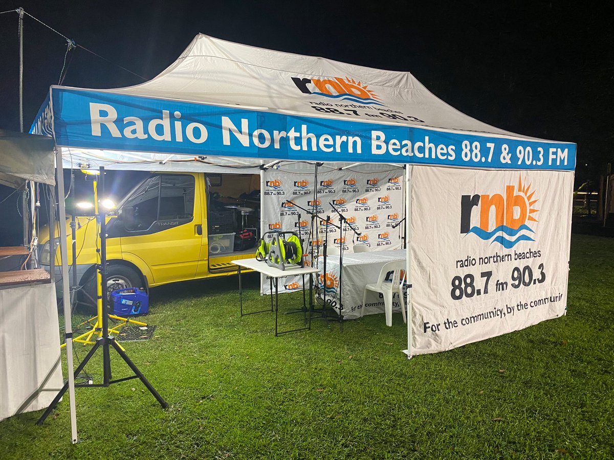 All set up for The Bobbo - listen from 9am Sunday RNB.org.au #@BigYellowVanMic