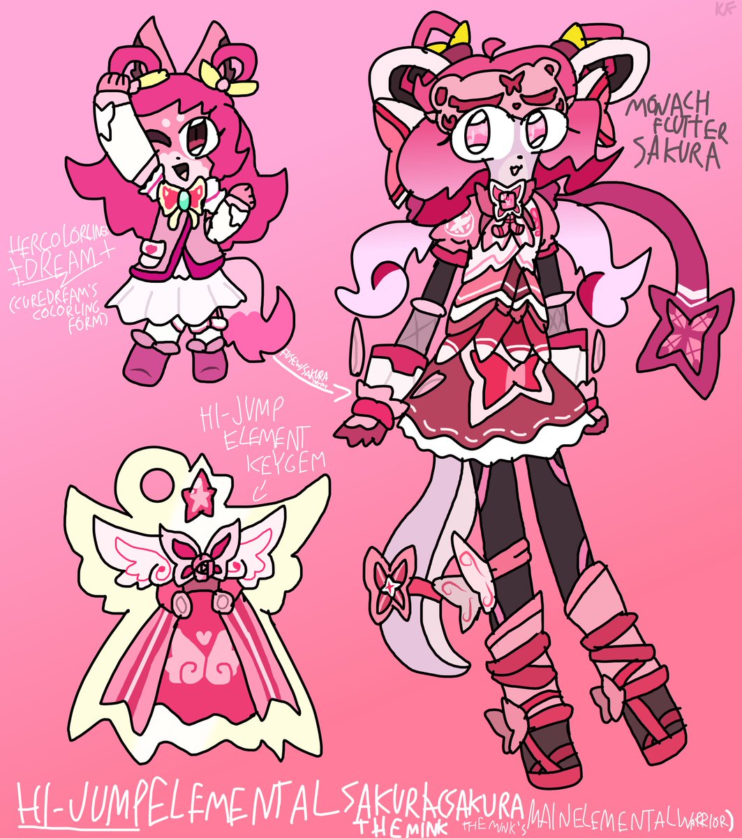 GodofMai's tweet photo. What if Sakura The Mink Has to Become Main Elemental Warrior Form of Hi-Jump...
She Has to be Called "Monarch Flutter Sakura"
Also "Dream" is Cure Dream's Colorling Form! Pretty Charm it
#Originalcharacter #Copyability #Curedream #Precure #yesprecure5 #Fanart https://t.co/SLROmEMSr5