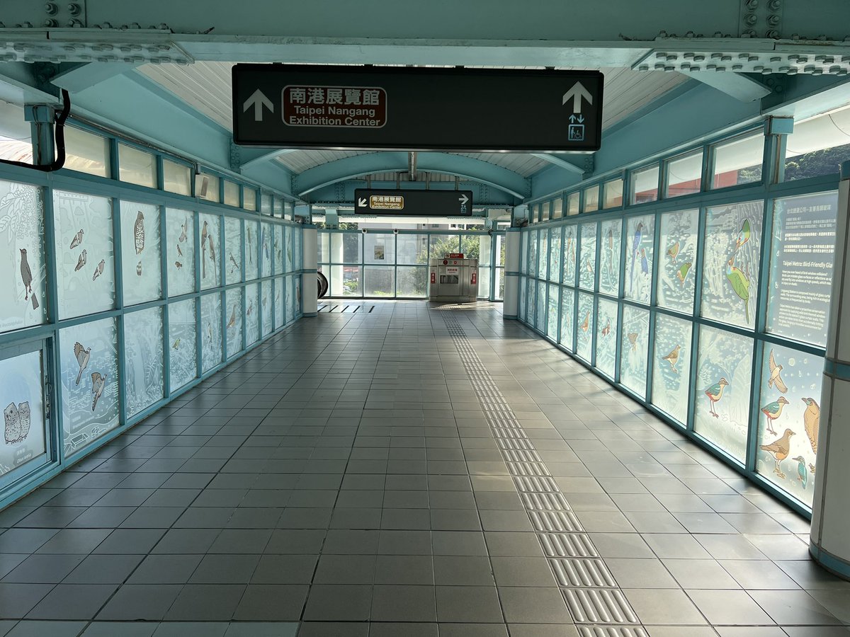 odyssey2001twn's tweet photo. @TaiwanBirding Bird-friendly Glass, Linguang Station of Taipei Metro. https://t.co/hNbLUsCKQT
