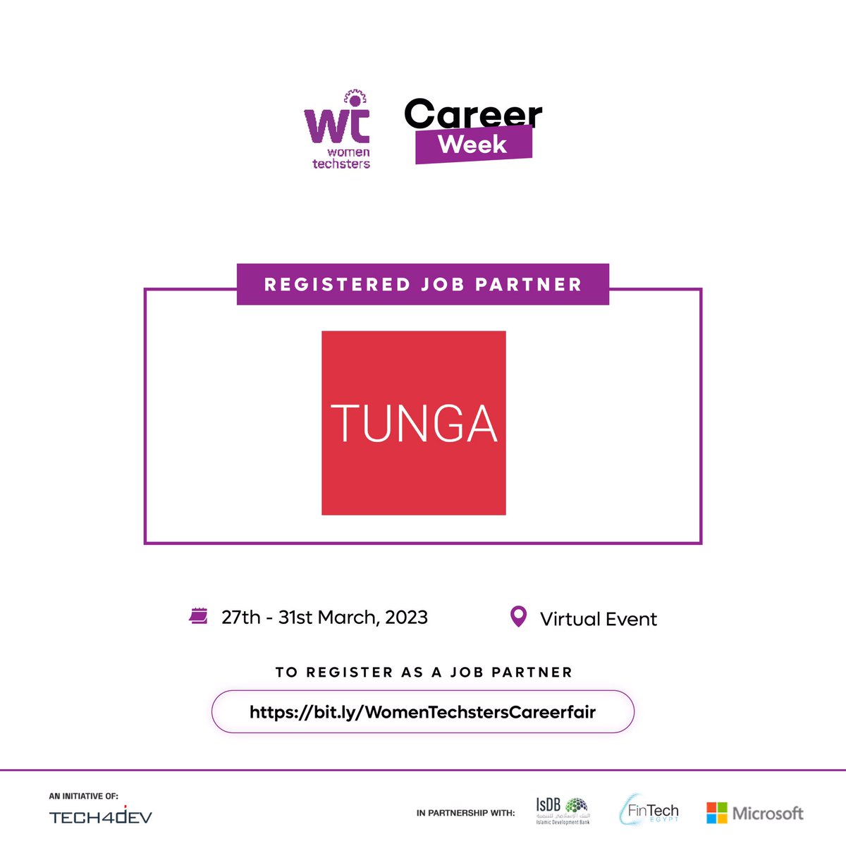 Tech4DevHQ's tweet photo. Is your organization interested in being a part of the career week? click https://t.co/2ZZAoZTwCr to register
#WTFCareerWeek #JobPartners #WTFC23 #WTFGraduation23 #WomenTechsters #WomenTechstersFellowship #Tech4Dev https://t.co/I5ZRab3nN9