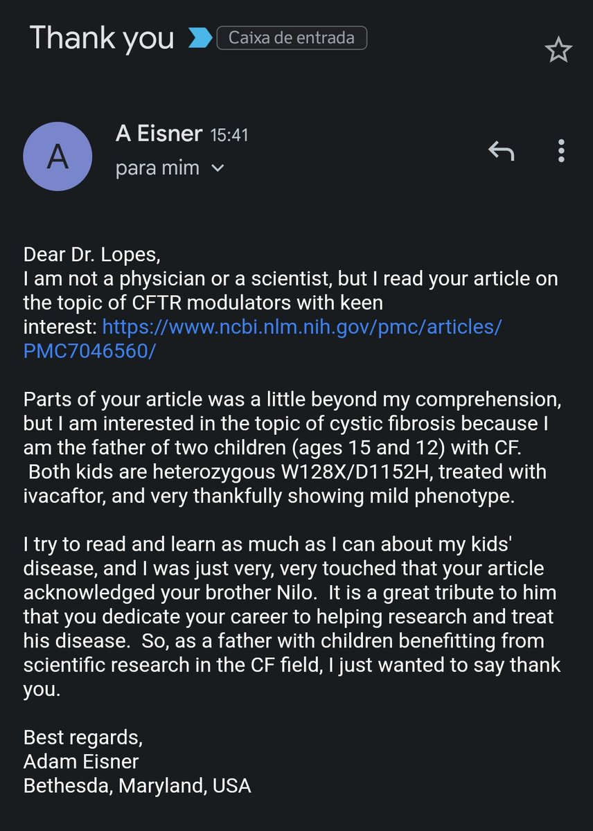 The most powerful 'weapon' we have is our ability to inspire and bring hope to the lives of others with our own story! What a heartwarming email... Thank you! ❣️

#cysticfibrosis #addingtomorrows #cfawareness #fight4cure #cfwarrior #65roses