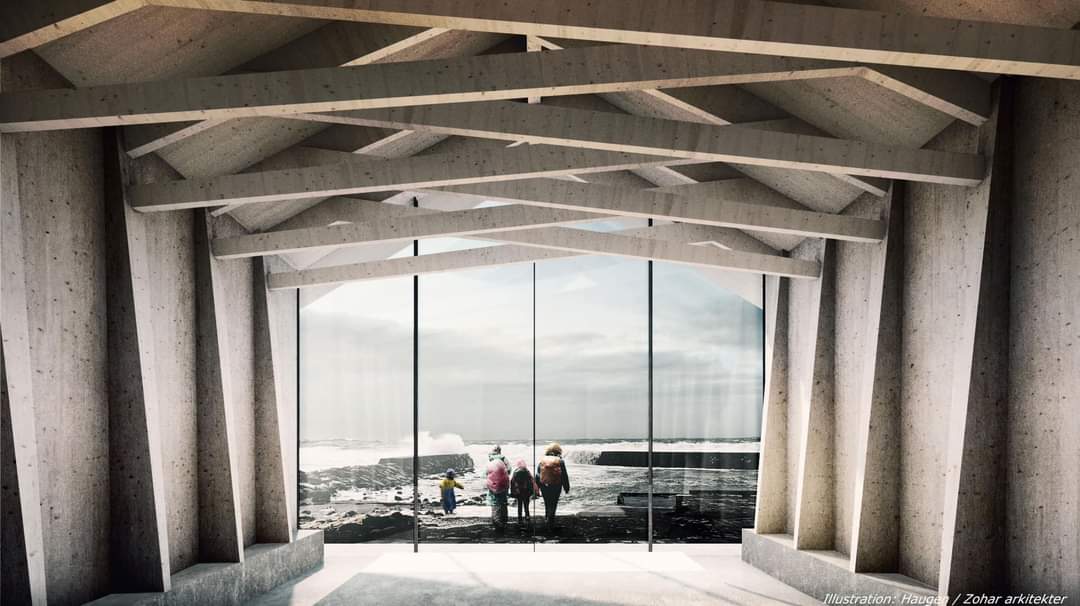 Nice 😍 Under construction: Storm watching cabin by the Madland harbour along Scenic Route Jæren. Architect: Haugen / Zohar Arkitekter <a href="/Presserom/">Statens vegvesen</a> #Norway #architecture