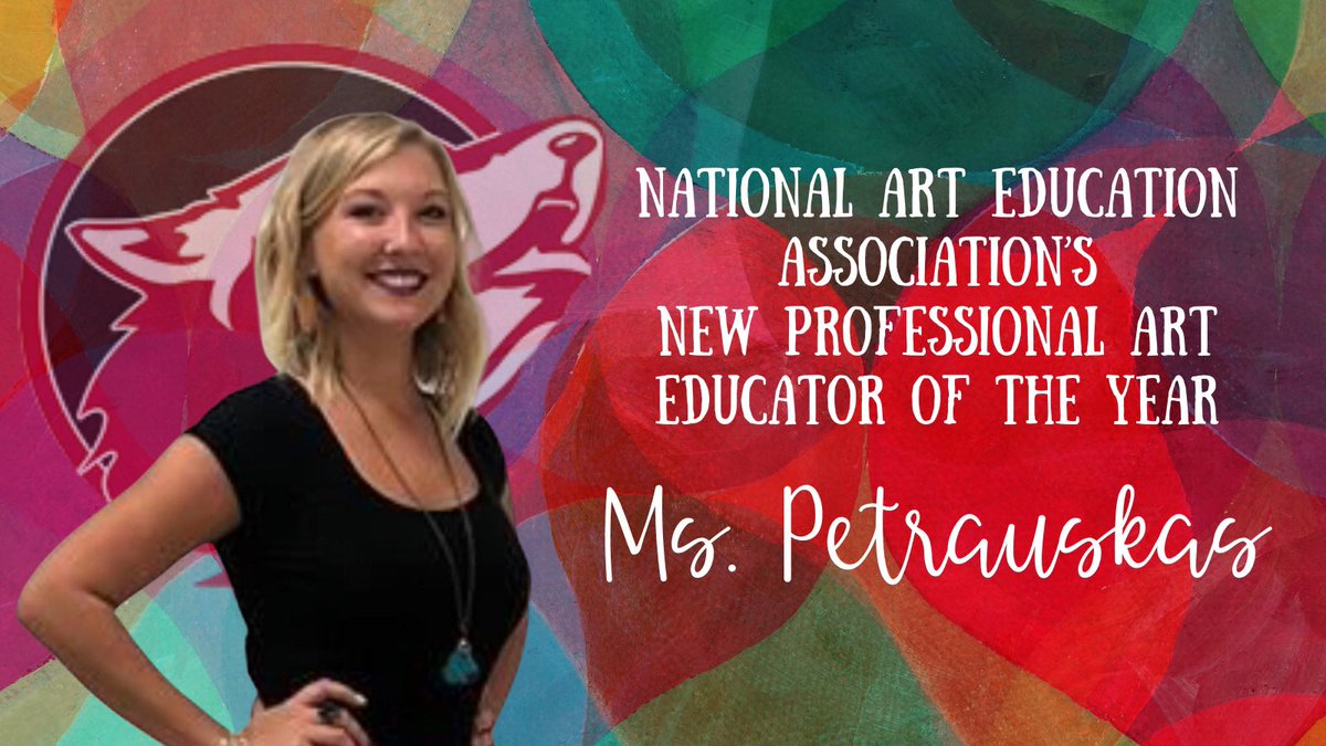 haroldwinklerms's tweet photo. Congratulations Ms. Petrauskas for winning the National Art Education Association’s New Professional Art Educator of the Year! We are so proud of you! 🎨🐺 https://t.co/PbxRJmDTrf