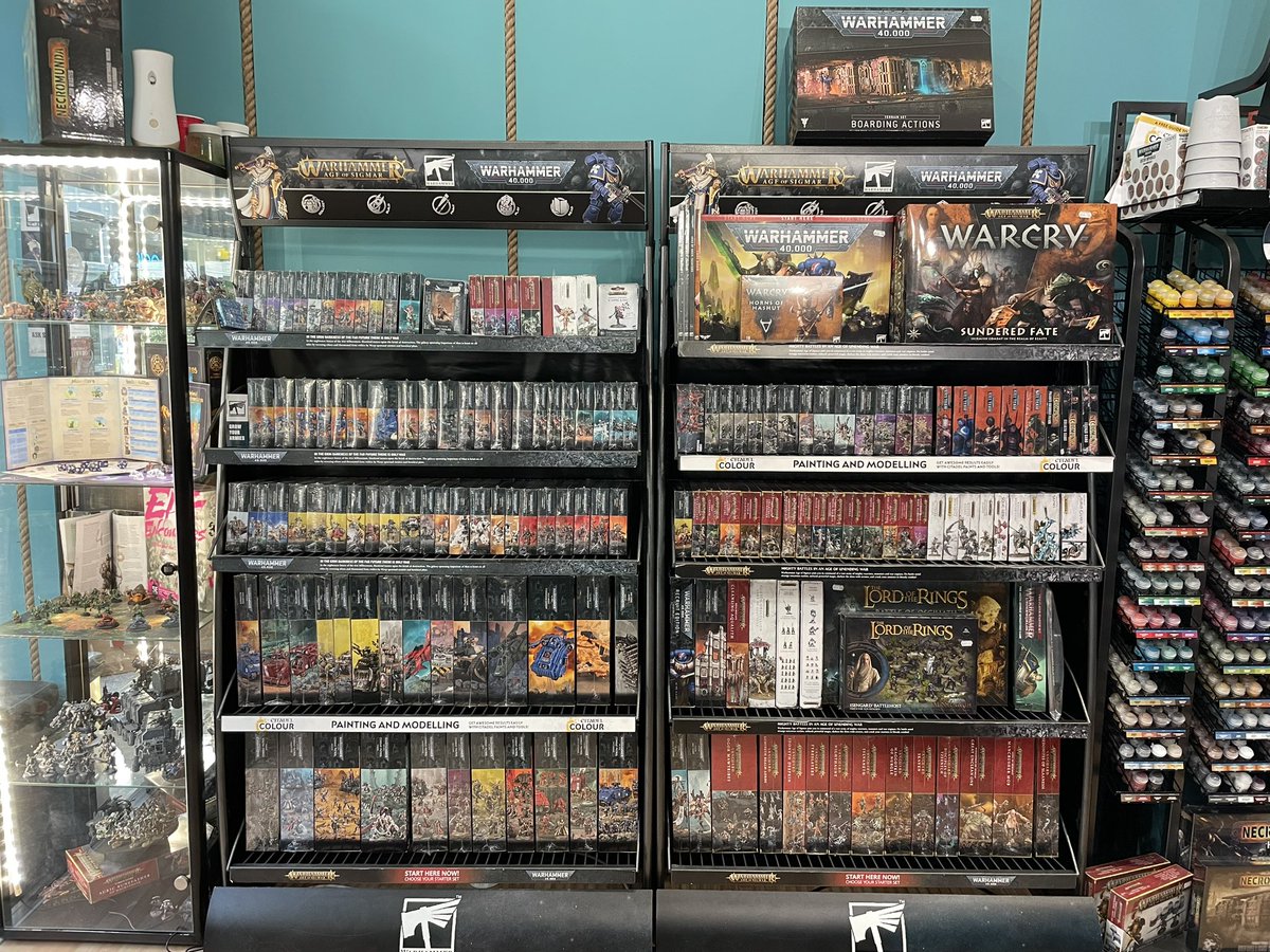 Lovely full Games Workshop shelves!☺️
👉🏻Remember: we can order in any GW model to collect in store if we don’t currently have it in stock!
#gamesworkshop #warhammer40k #ageofsigmar #killteam #necromunda #citadelpaints #krakengaming #flgs #llanelli #carmarthenshire #swansea