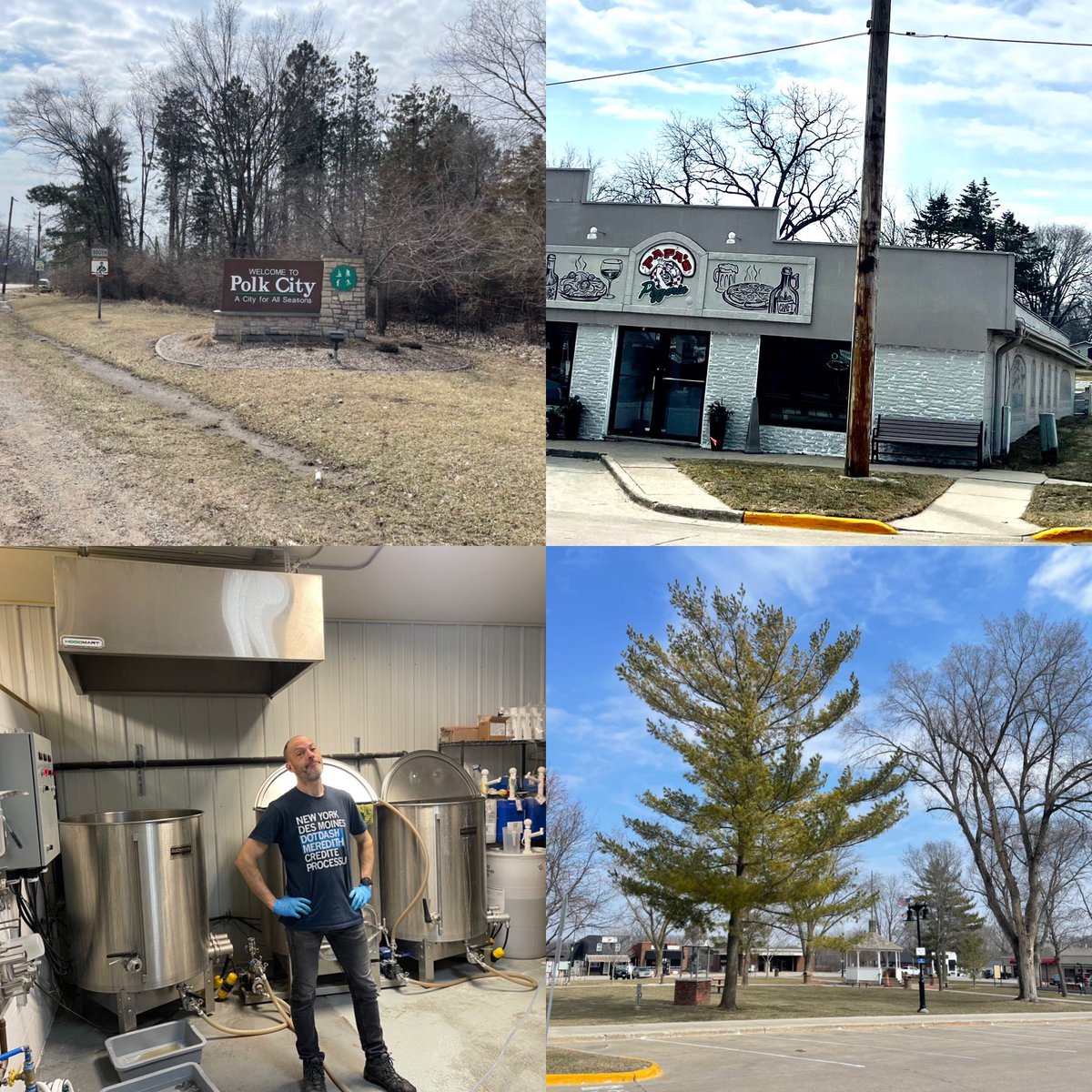 A peek at #polkcityiowa for <a href="/RAGBRAI_IOWA/">RAGBRAI</a> ♥️ the city square/park, had lunch at Papa’s Pizzeria and a #iowacraftbeer at <a href="/fendersbrewing/">Fenders Brewing</a> ! The city of four seasons will welcome y’all in #july #cyclingfun #smilingmiles #showcaseofiowa #thirstypigs #thirstypigseverywhere