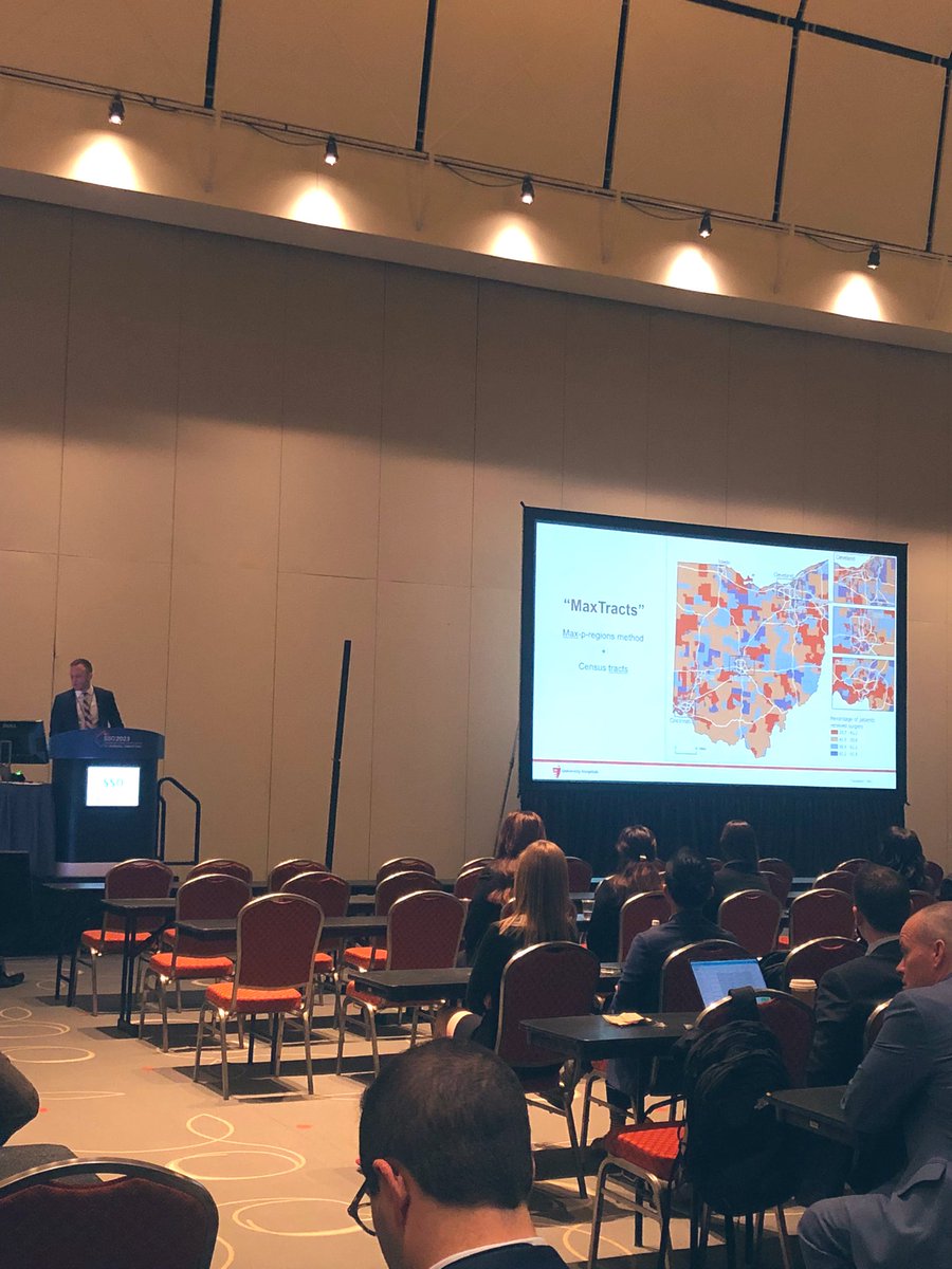 Amazing presentation by @Richard_Hoehn on a way to characterize regionalization and disparities in complex GI cancers. @UHSurgeryRes was cheering you on in the back! @UHRISES @UHSurgOncology #SSO2023