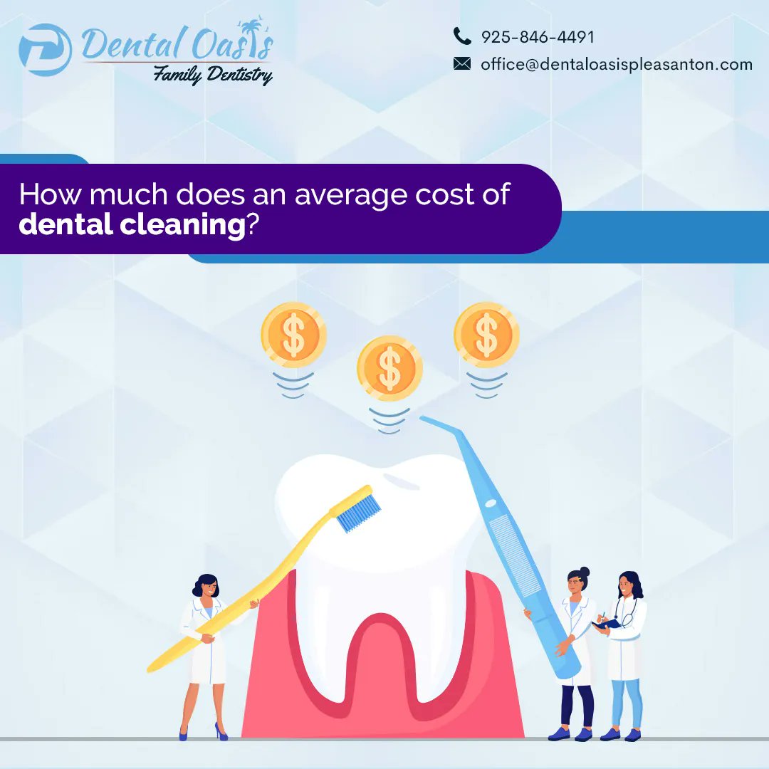 How much does an average cost of dental cleaning? 

buff.ly/3JDjGad 

#DentalCleaning #DentalCleaningCost #DentalServices #TeethCleaning #DentalCare