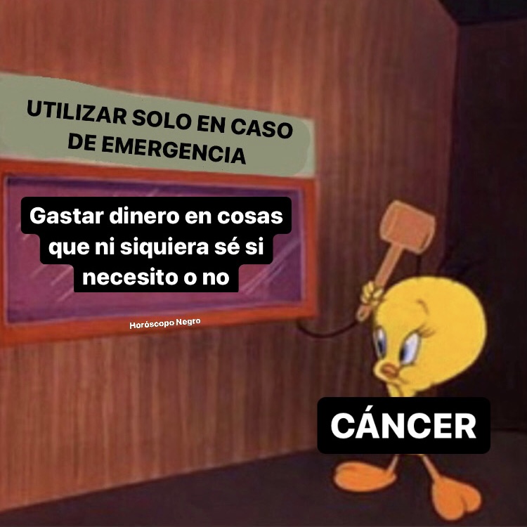 ¡Utilizar solo en caso de emergencia! 🤣 #cancer #horoscoponegro