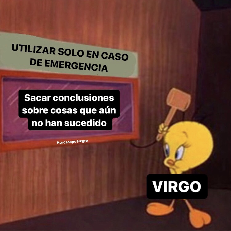 virgo_hn's tweet photo. ¡Utilizar solo en caso de emergencia! 🤣 #virgo #horoscoponegro https://t.co/mdrrV2NwVl