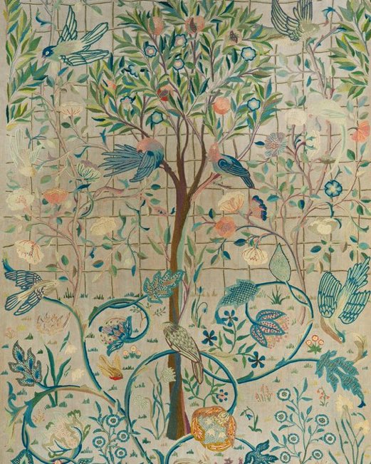 Happy Birthday to polymath, May Morris: designer of wallpaper, jewellery, textiles, stained glass and many other arts and crafts. She was also an embroiderer, author, editor, lecturer, artist, feminist, socialist and business woman. <a href="/CumbernauldAcad/">Cumbernauld Academy</a>