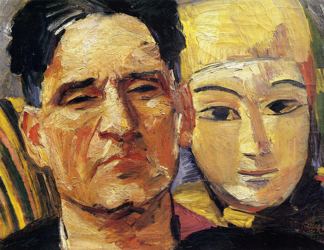 Self-portrait with mask, 1933 #saryan #armenianart wikiart.org/en/martiros-sa…