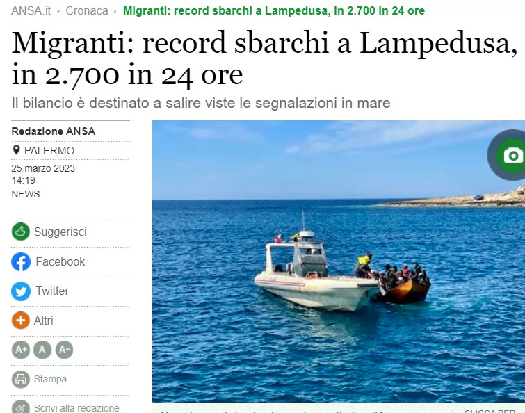 recchiedigomma's tweet photo. @matteosalvinimi dove sei finito?!
Ora non è più colpa della Lamorgese??? 
Quando chiederai le dimissioni di #Piantedosi???

#migranti #sbarchi #Ong #25marzo #GovernoMeloni #SalviniFannullone #salvinidimettiti #Lampedusa https://t.co/m8W5FqxWJh