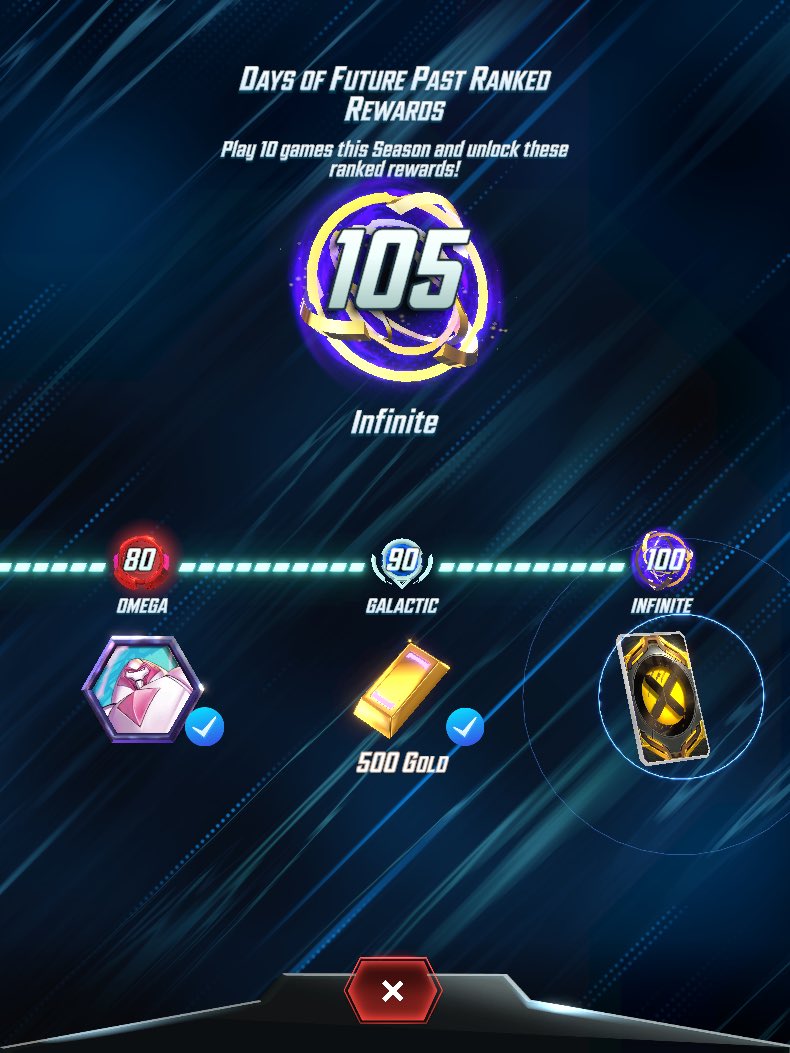 EdNegma's tweet image. What a day. 1st time ♾️ and new variant for my boy.

50-100 with cerebro and some SS.

Ty for the deck @TLSGSnap 

#marvelsnap @MarvelSnapZone @Snapxfan