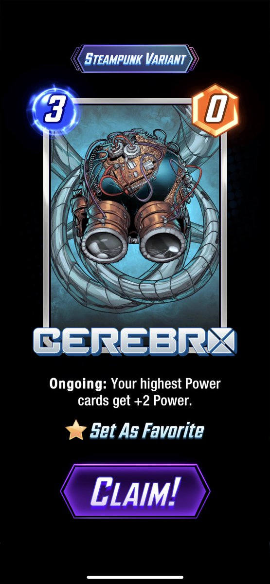 EdNegma's tweet image. What a day. 1st time ♾️ and new variant for my boy.

50-100 with cerebro and some SS.

Ty for the deck @TLSGSnap 

#marvelsnap @MarvelSnapZone @Snapxfan