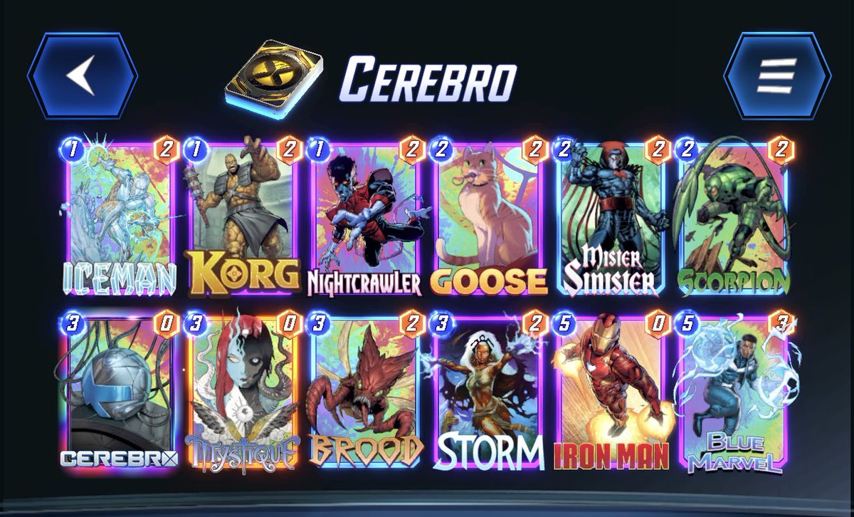 EdNegma's tweet image. What a day. 1st time ♾️ and new variant for my boy.

50-100 with cerebro and some SS.

Ty for the deck @TLSGSnap 

#marvelsnap @MarvelSnapZone @Snapxfan