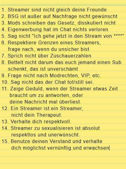 justNoahDE's tweet photo. weils mich in letzter Zeit wieder und wieder nervt, hier nochmal die Twitch "Nettiquette". 
Lest es durch, sie gilt so eigentlich für 90% der Streamer https://t.co/gRzEKT5Ufv