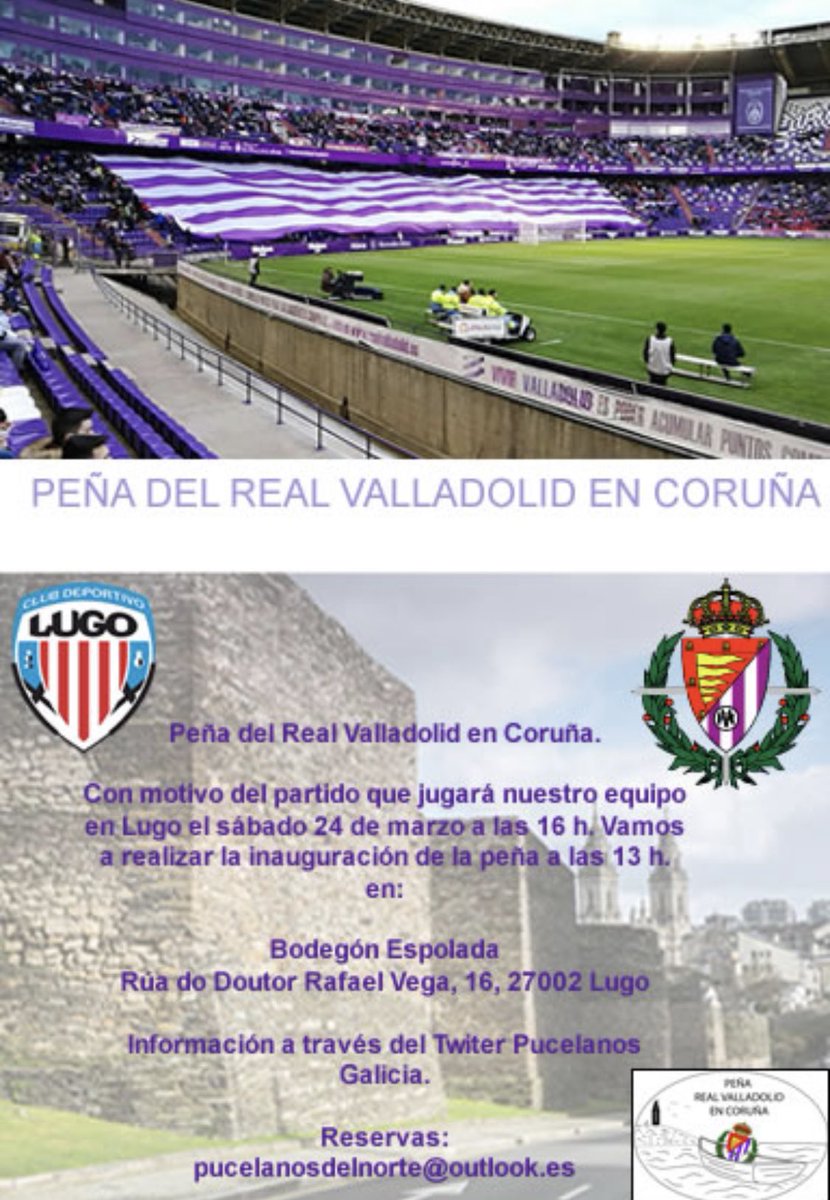 Hoy hace 6 años de nuestro acto de inauguración en Lugo. Gracias a todos los que estuvisteis y a los que seguís a nuestro lado… ¡Aúpa Pucela!