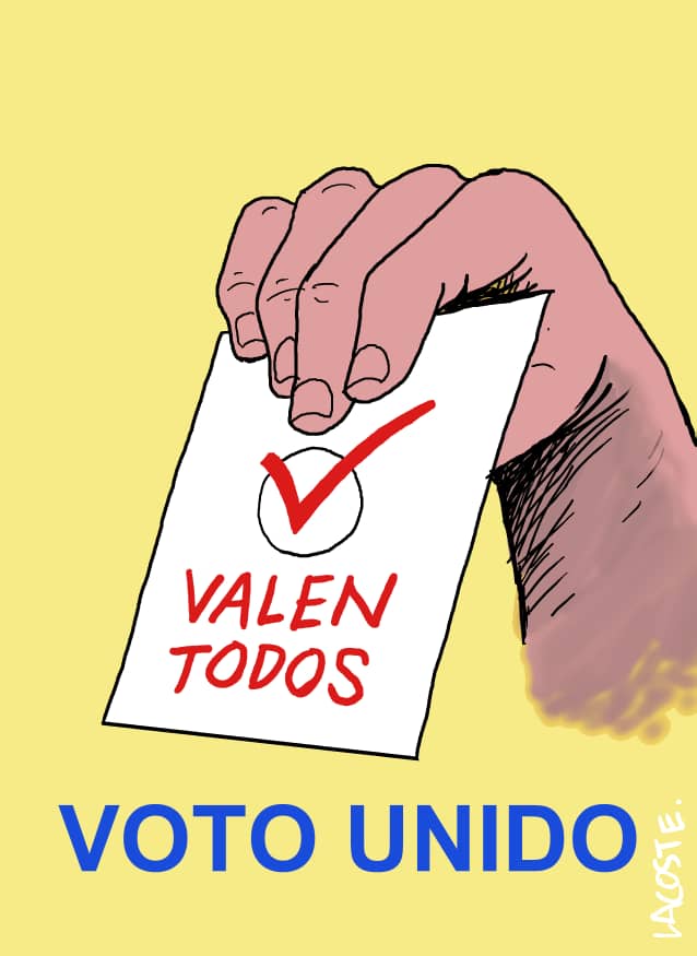 Por el voto unido.
#VotoPorTodos 
#VotoXLaPatria 
Todos a las urnas.