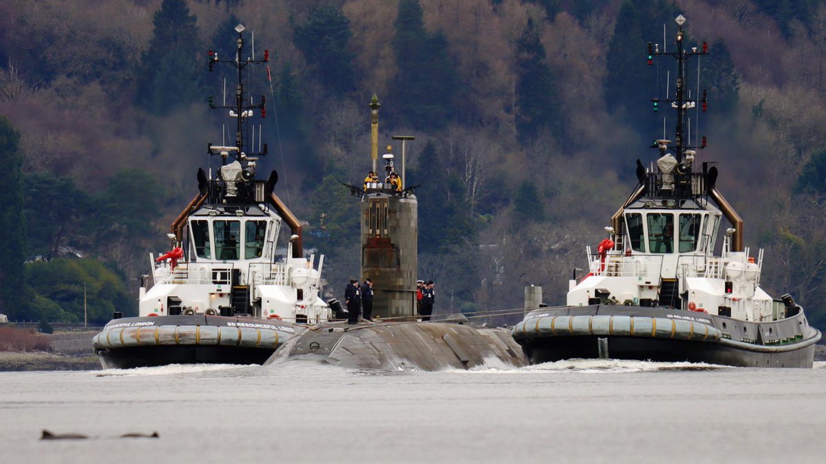 Navy Lookout (@NavyLookout) on Twitter photo 2023-03-25 13:38:33 HMS Triumph outbound from Faslane this morning - heading for Coulport Via @MichaelJWC626 HMS Triumph outbound from Faslane this morning - heading for Coulport Via @MichaelJWC626
