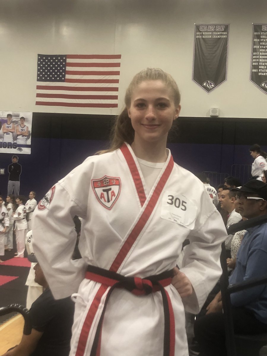 ECWrestle's tweet photo. Good luck to EC Wrestling’s Sloane Parton as she tests for her black belt today in Taekwondo! You’ve got this!! #tomahawkup https://t.co/oGyLCZIQ6c