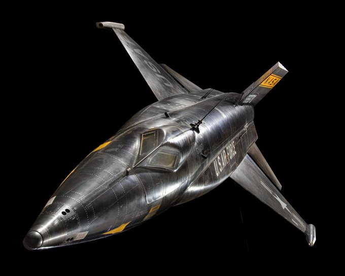 X-15 aircraft against a black background.